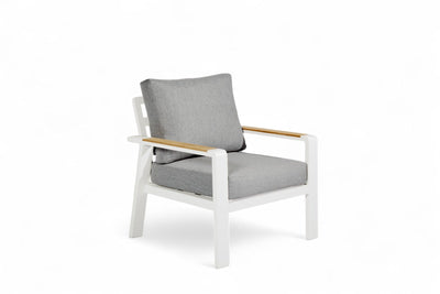 Conjunto de Sofá e Cadeira de Alumínio – Branco – SALTO LAND
